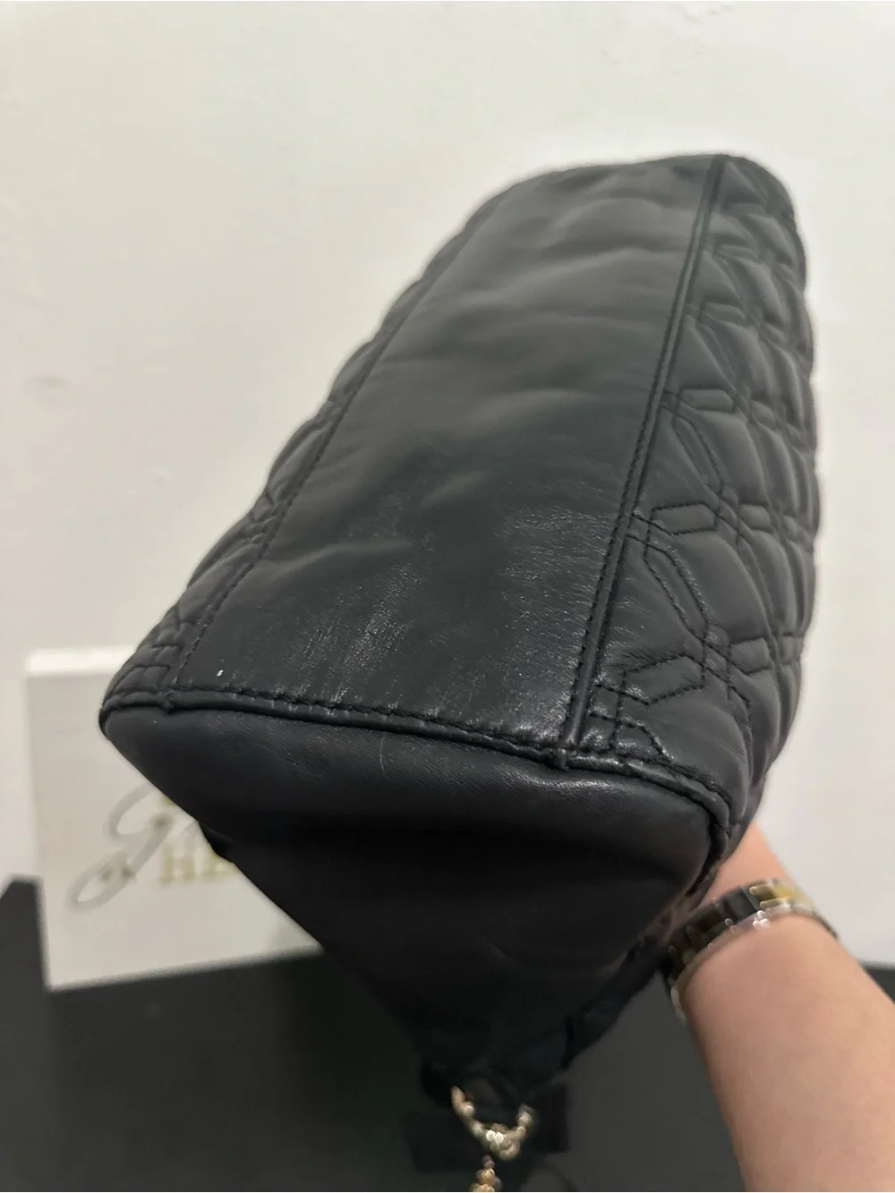 kate spade Astor Court Aurelia Quilted Black Shoulder Bag with charm and pillow.